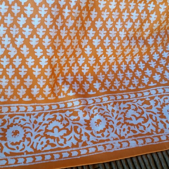 J. Crew orange and white pattern skirt, size 2 - Picture 4 of 6